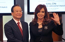 Cristina Kirchner firmó acuerdos con el Primer ministro chino Wen Jibao
