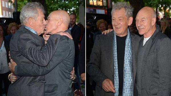 Magneto y Xavier a los besos