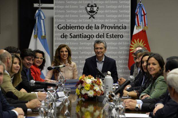 Macri y su gabinete en Sgo. del Estero