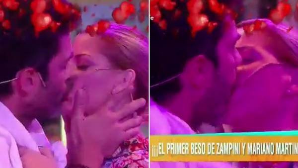 Mariano Martínez y Carina Zampini a los besos en 'Morfi, todos a la mesa'