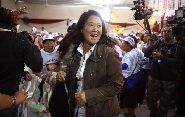 Cerró la campaña en Perú, con Keiko como favorita para la segunda vuelta