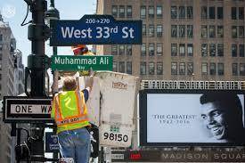 Nueva York ya tiene la calle "Muhammad Ali", en las cercanías del Madison Square Garden