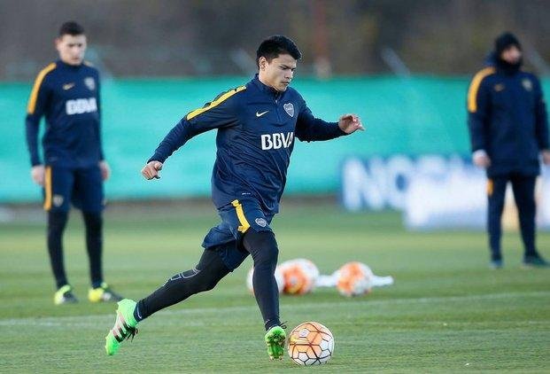 Benedetto ya entrenó con el plantel de Boca
