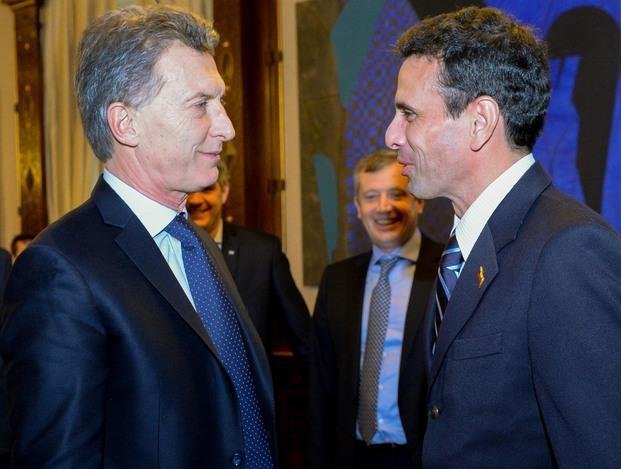 Macri recibió al líder opositor venezolano Henrique Capriles