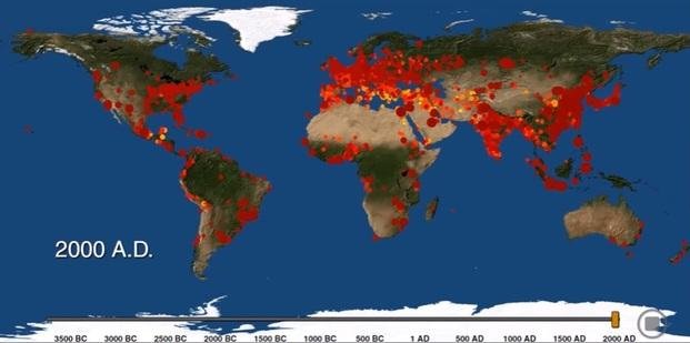 Mirá como se fueron fundando las ciudades del mundo