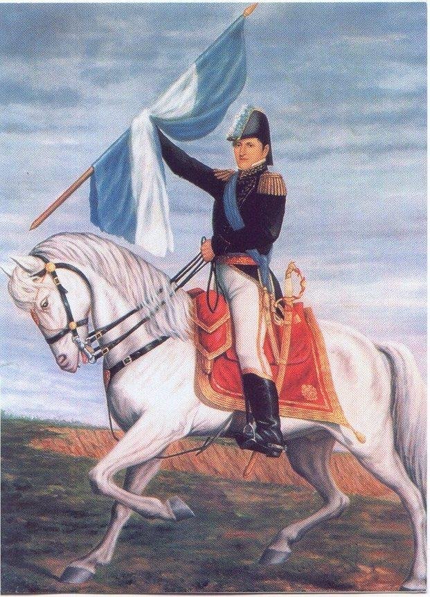 Quince metros de seda con los colores patrios