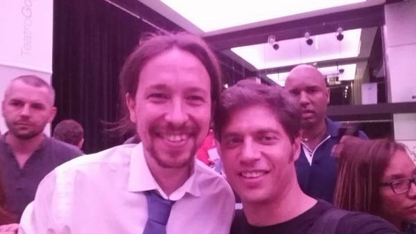 Axel Kicillof fue a hacer campaña por Podemos