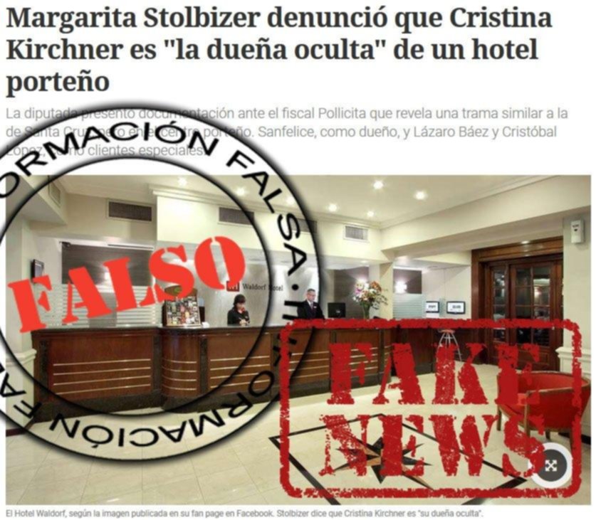 Desmentida por la propiedad del hotel “Waldorf”