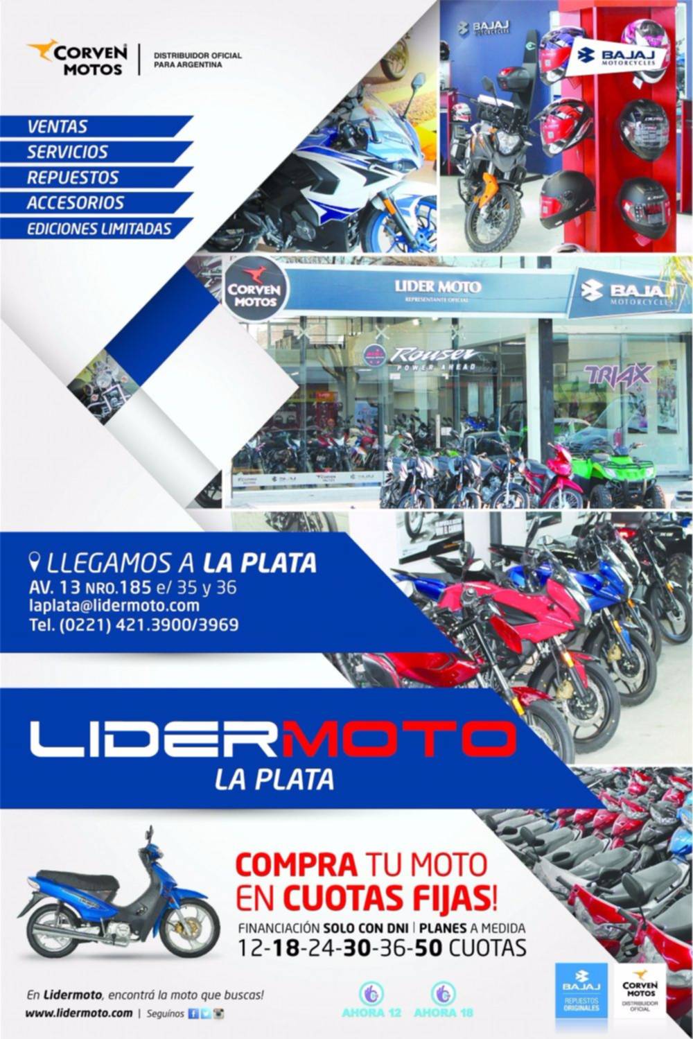 Lider Moto llegó a La Plata con la mejor financiación