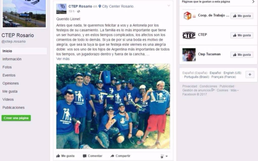 La carta que los "trapitos" de Rosario le enviaron a Messi