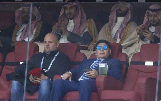 Maradona y su look Mundial en la ceremonia de apertura rusa