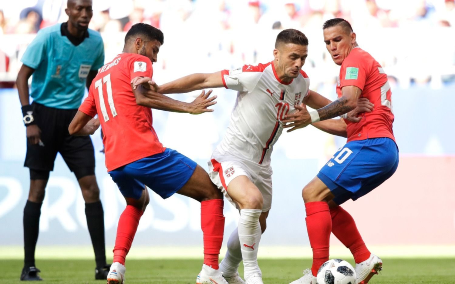 En un tenso partido Serbia se impuso sobre Costa Rica por 1 a 0