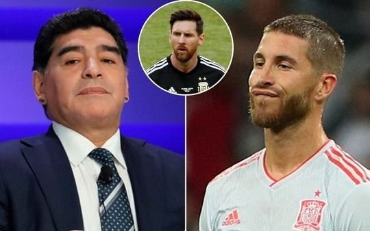 Sergio Ramos se enojó con Maradona: "Está a años luz de Messi"