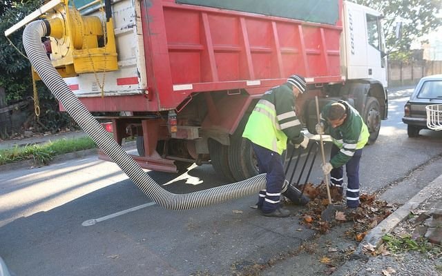 Con camiones aspiradores, San Isidro busca mantener la vía pública sin hojas