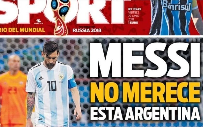 Para los medios españoles "Messi no se merece esta Argentina"