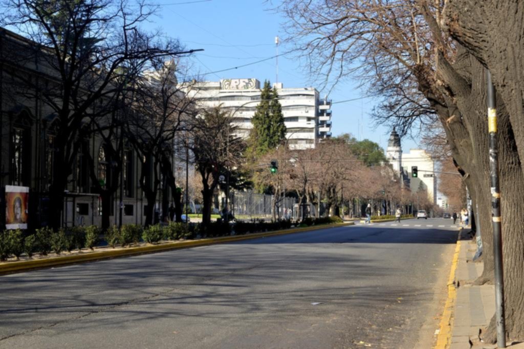 El Centro fue un desierto por la mañana: sin micros locales ni bancos