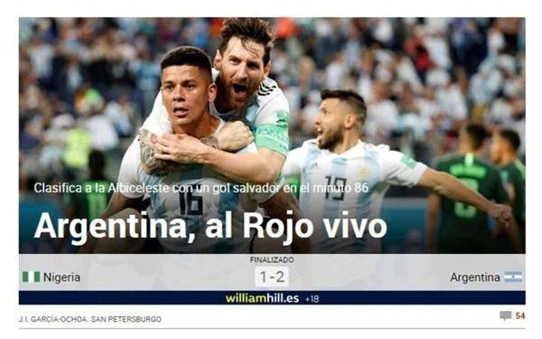 La victoria de la Argentina contada por los medios de prensa del mundo