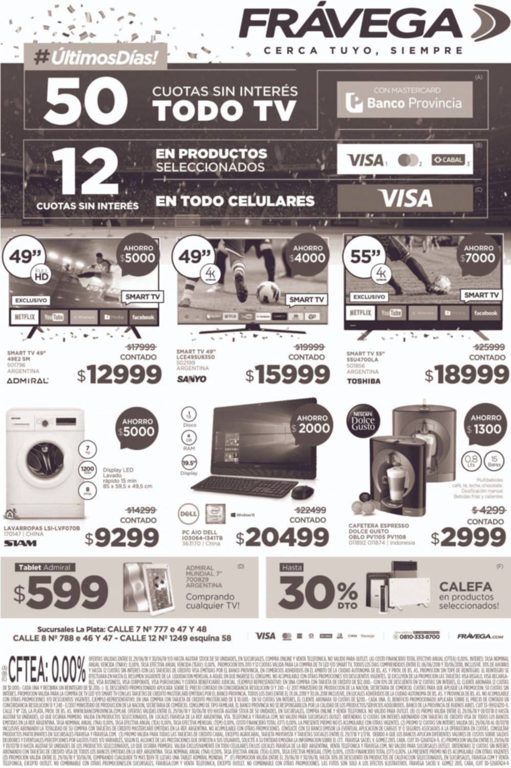 Ofertas de TV en Frávega