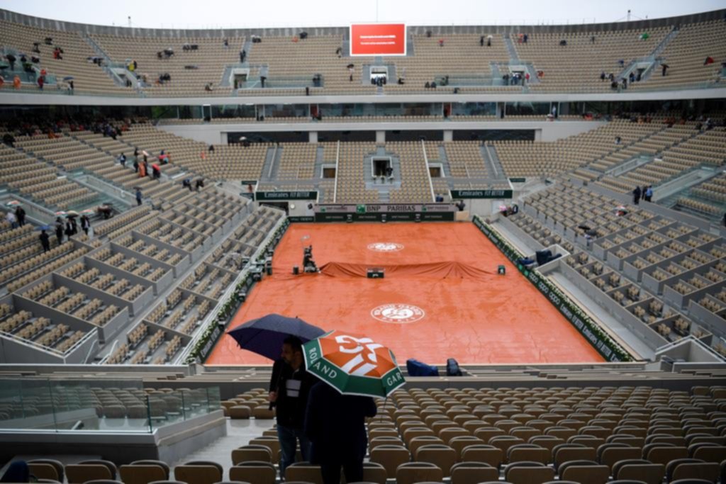 Roland Garros y un día de “miércoles” pasado por agua