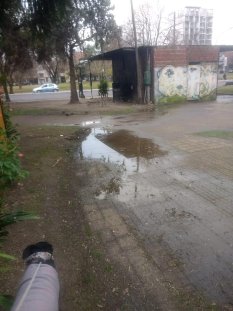 Plaza Olazábal: cumplió 7 meses una pérdida de agua