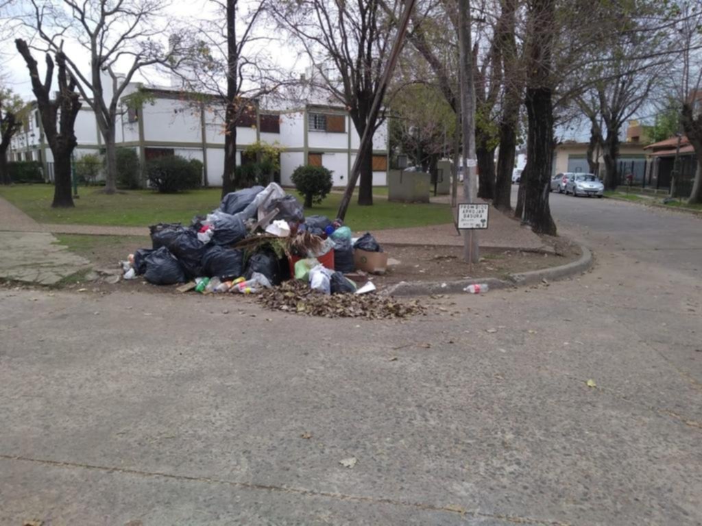 Una esquina tapada de basura en Tolosa