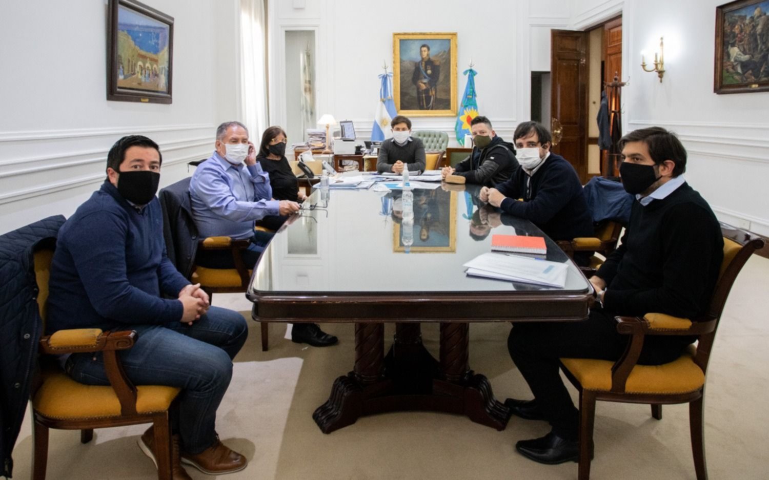Kicillof evaluó situación sanitaria y financiera con intendentes de la Primera Sección