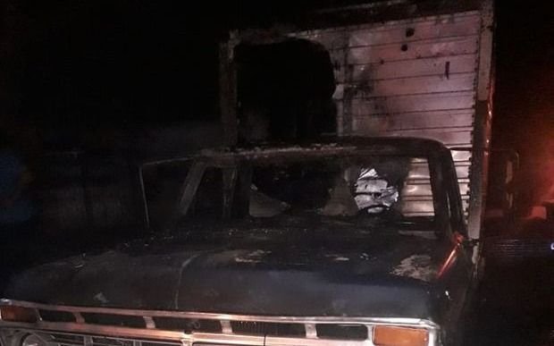 Verdulero  dio positivo de Covid-19 y le prendieron fuego la camioneta