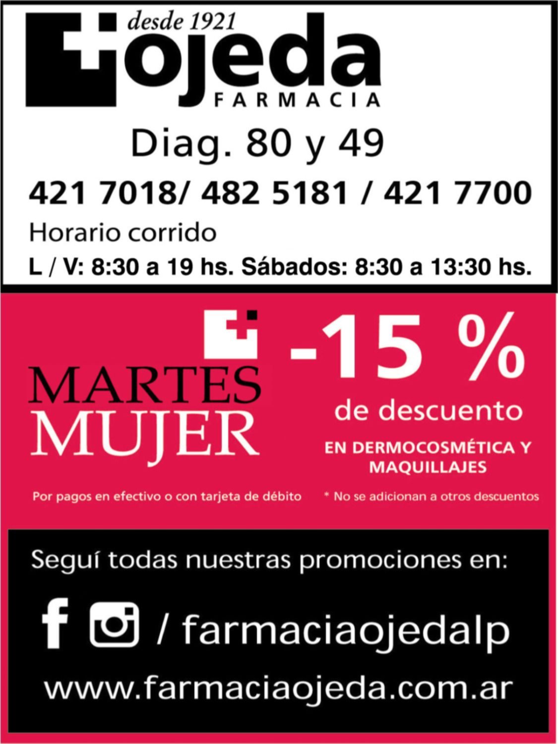 Aprovechá los "martes mujer" y llevate todo en dermocosmética y maquillajes