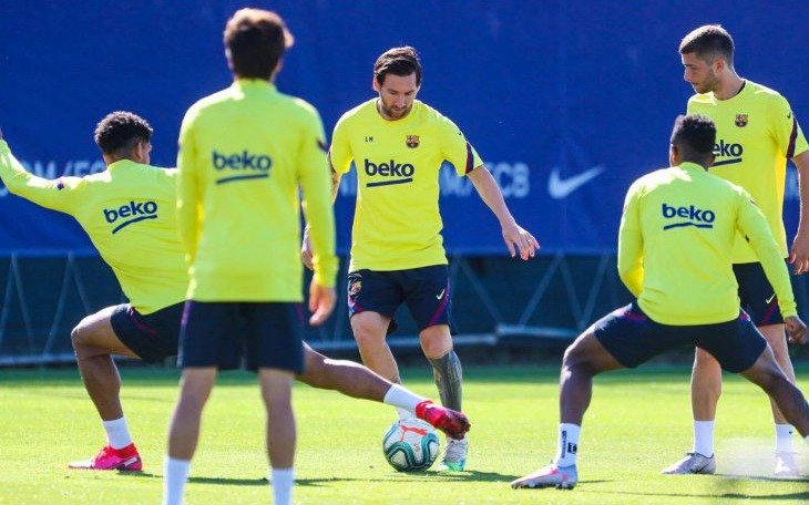 Lio Messi volvió a entrenar normalmente después de todas las dudas
