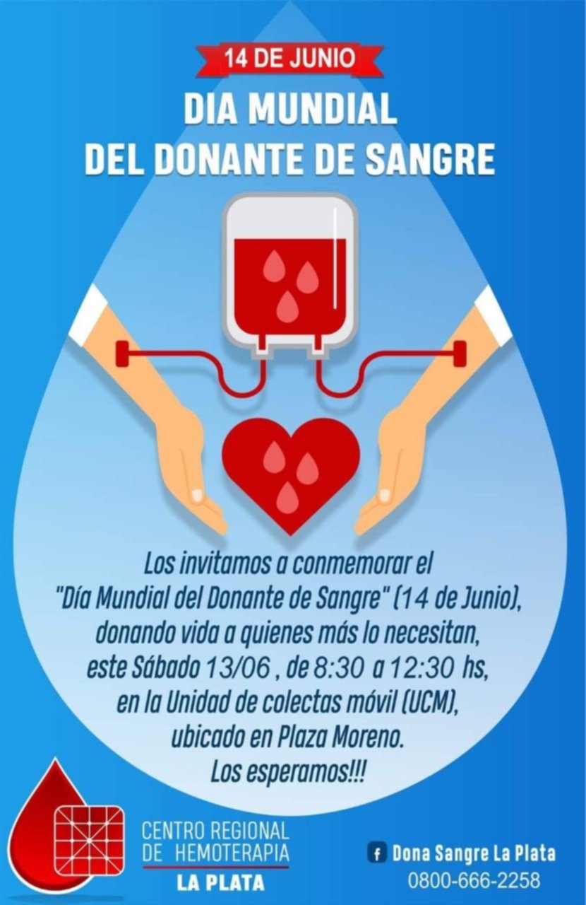 Movida de donación de sangre y plasma de recuperados de Covid-19 en Plaza Moreno