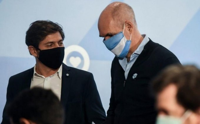 Kicillof y Larreta analizaron situación de ambos distritos ante la pandemia de coronavirus