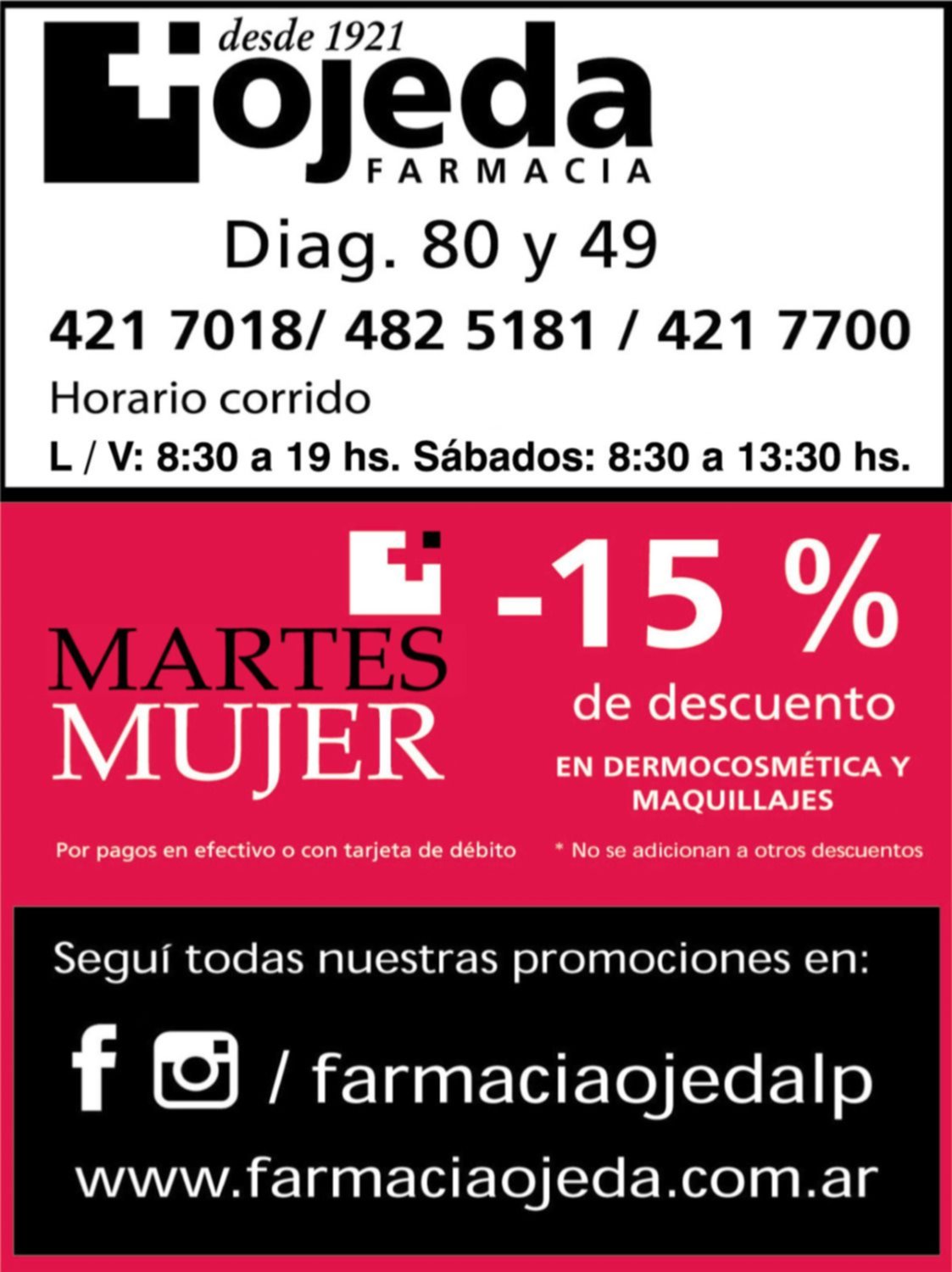 Aprovechá los "martes mujer" y llevate todo en dermocosmética y maquillajes
