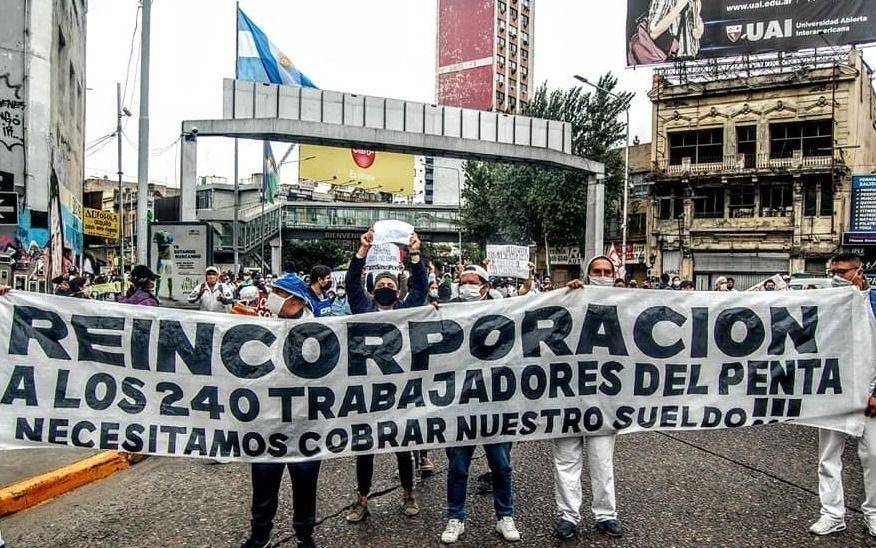 Nuevas protestas de los trabajadores del Penta  de Bernal 