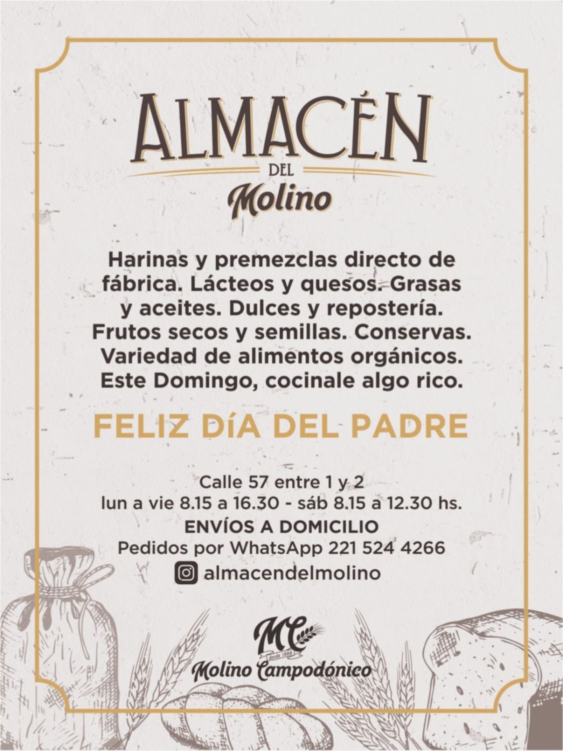 Todo lo que necesitás en harinas y diferentes materias primas para el rubro gastronómico