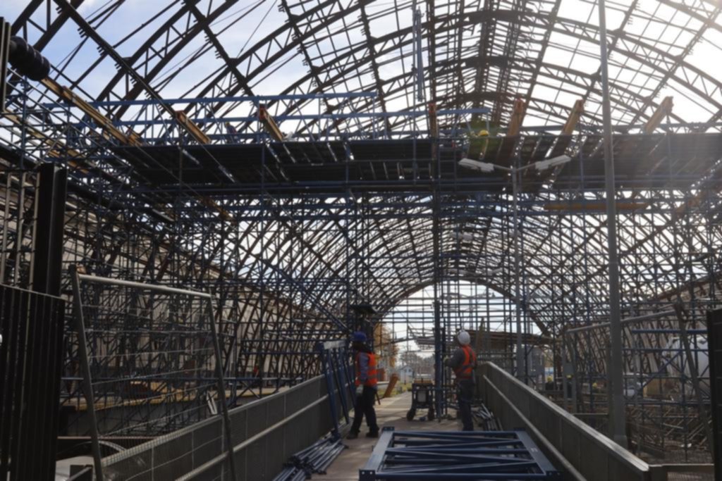 Tras 4 años, la obra del techo de la Estación está en marcha