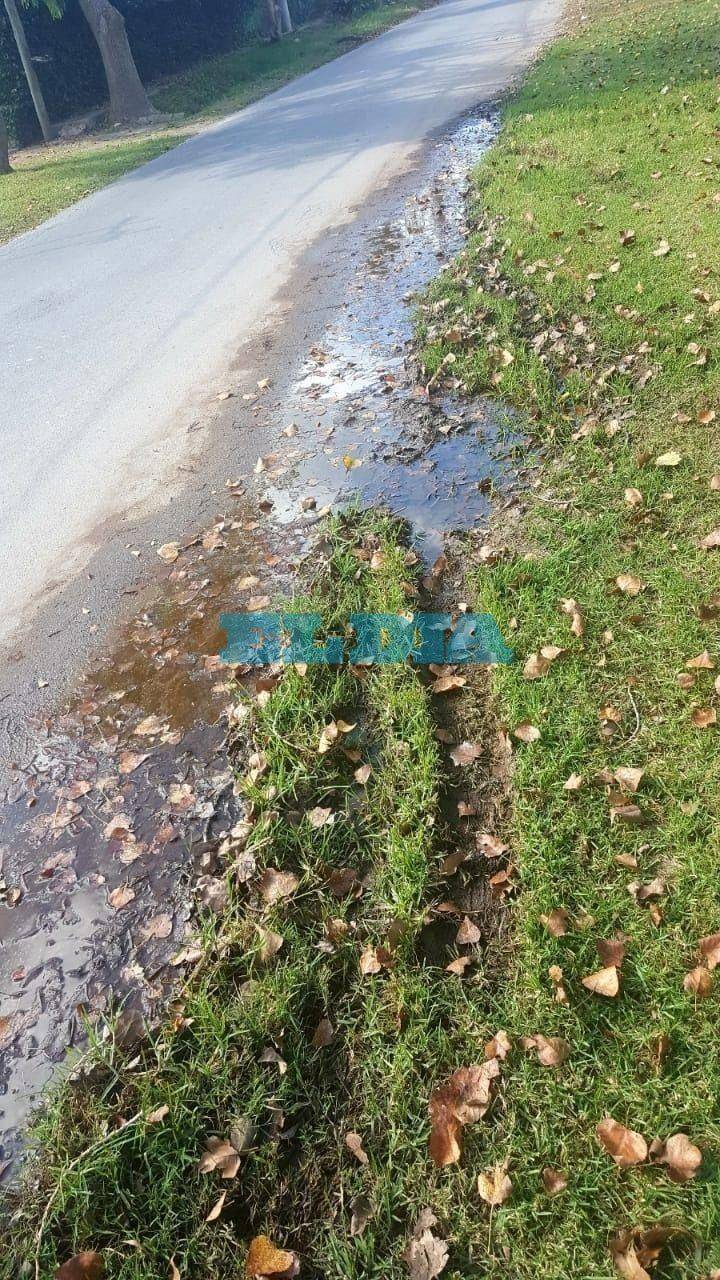 Derroche e incontables quejas por una pérdida de agua en City Bell