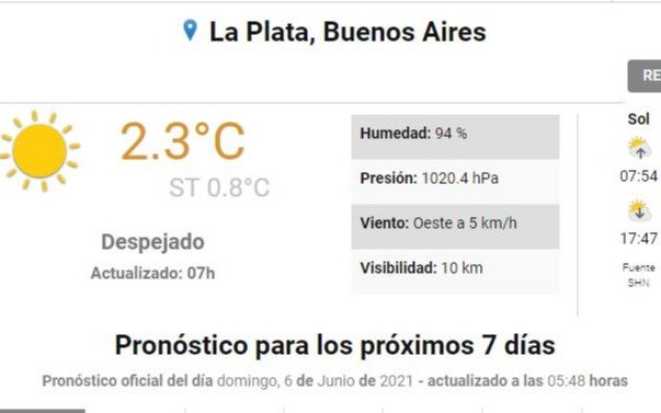 La térmica bajó casi a 0 ºC en un domingo gélido y con sol para los platenses