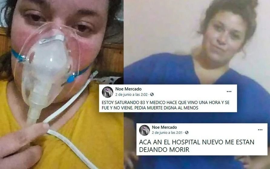 Antes de morir por Covid, una mujer reclamó en las redes “Acá me dejaron morir como un perro"
