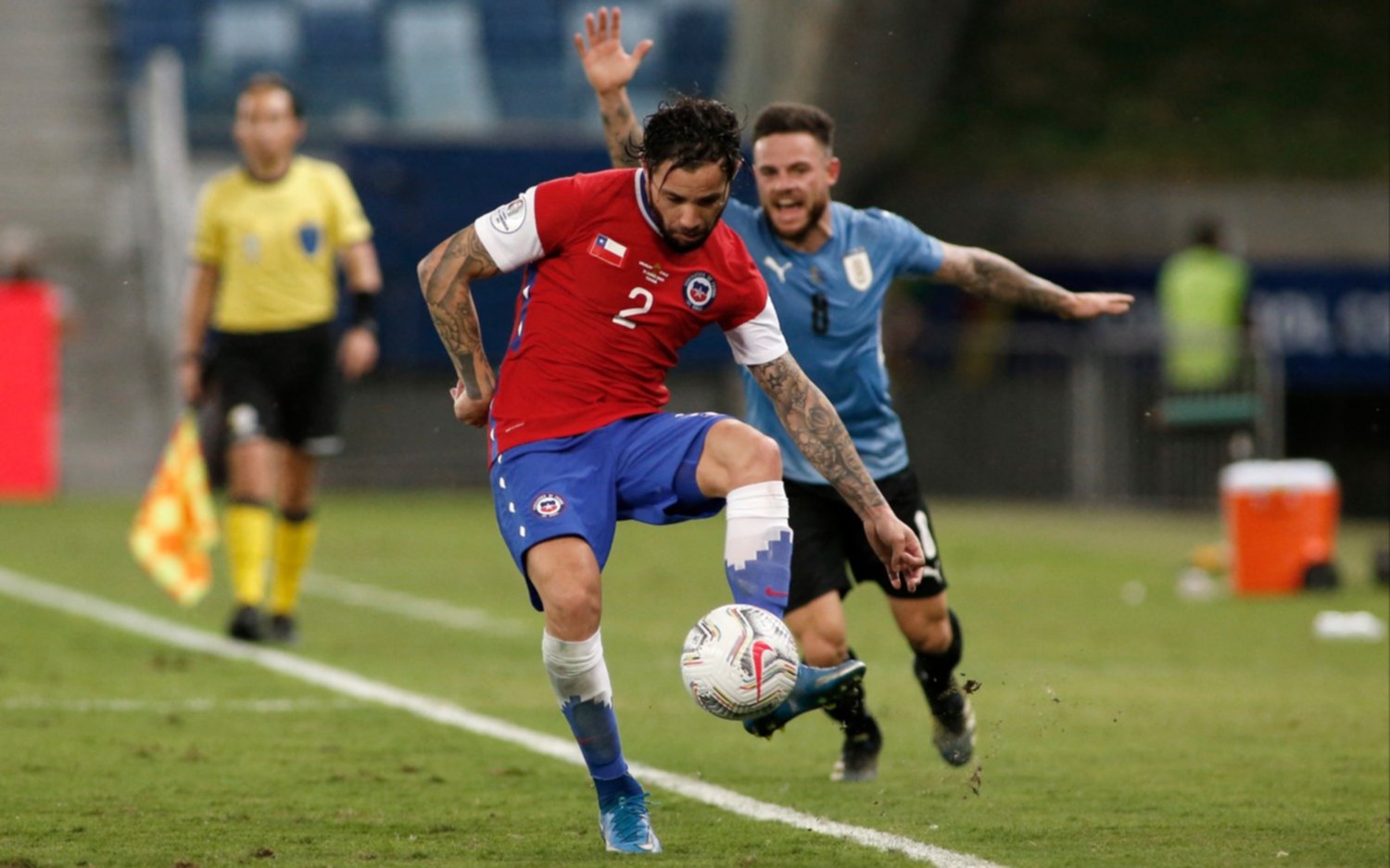 Copa América: Chile y Uruguay empataron 1-1 por el mismo grupo de la Argentina
