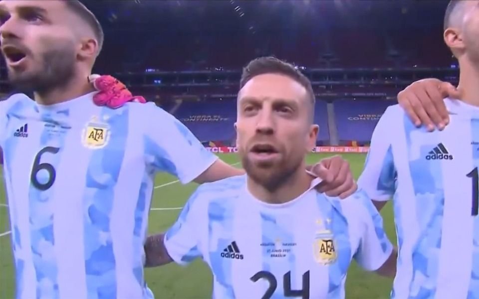 A lo Puma: los jugadores de Argentina cantaron el himno más fuerte que lo habitual