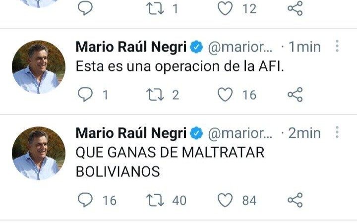 Le hackearon la cuenta de Twitter a Mario Negri