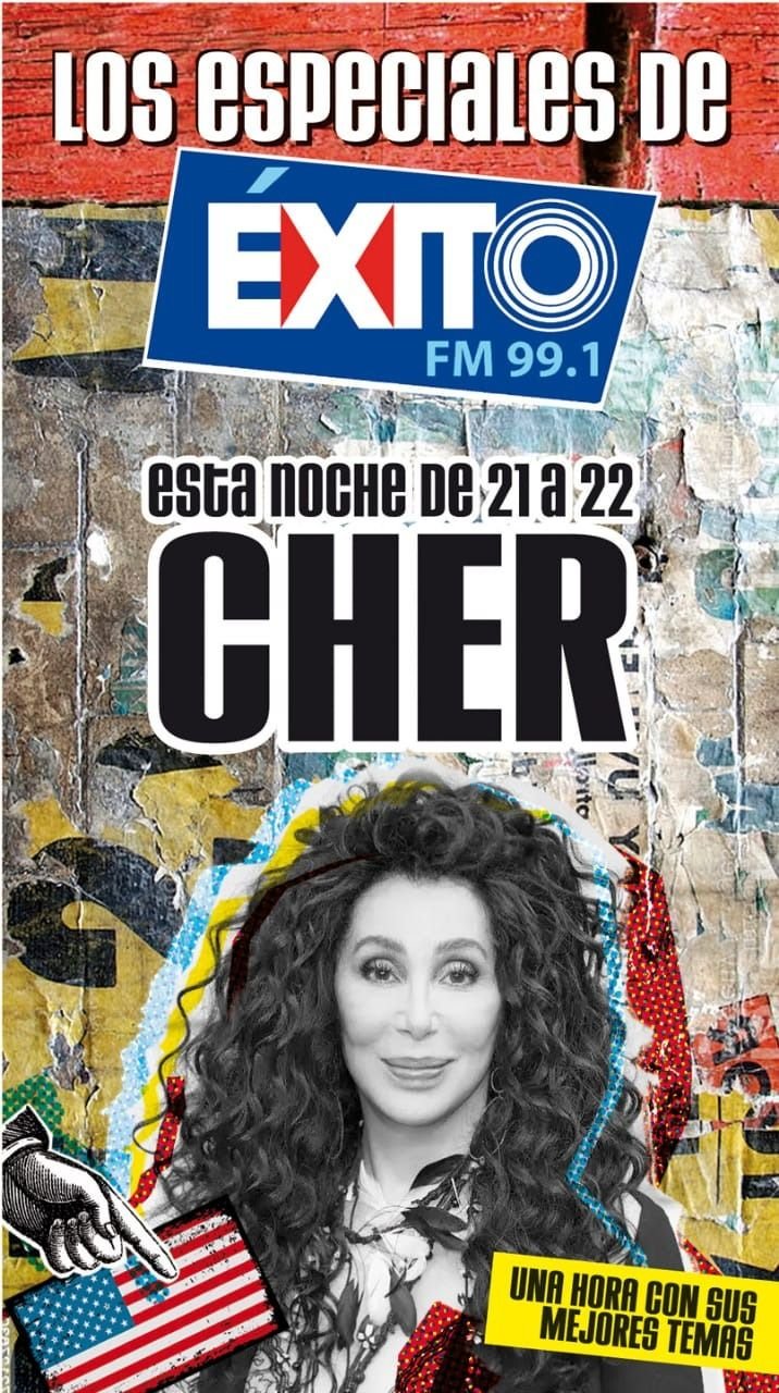 Esta noche llega Cher a los especiales de Éxito FM 99.1