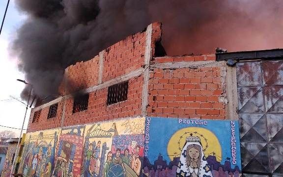 Depósito de Cooperativa de Cartoneros se prendió fuego