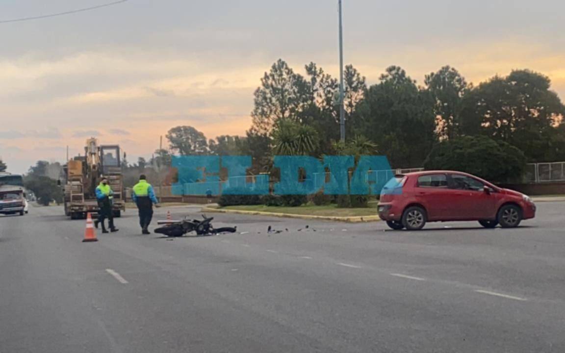 Un choque en la puerta de la Repu terminó con un motociclista en el hospital