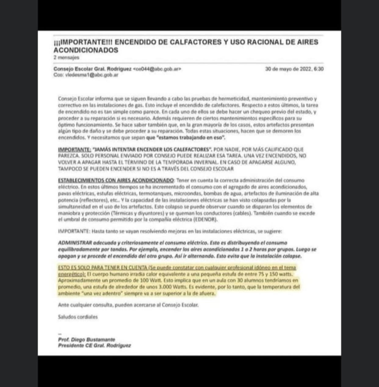 Revuelo en un municipio por el "manual" del Consejo Escolar sobre el uso de la calefacción en escuelas