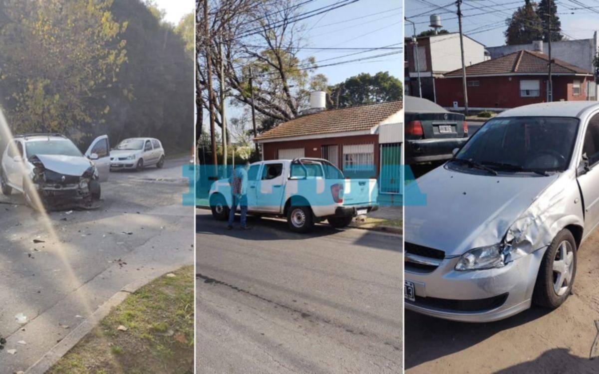 Tensión y triple choque en La Plata involucró a una Nissan Frontier, una Sandero y un Corsa