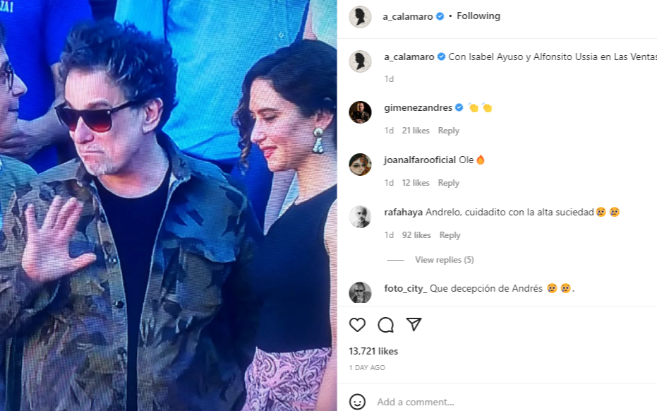 Duras críticas para Andrés Calamaro por parte de sus seguidores 