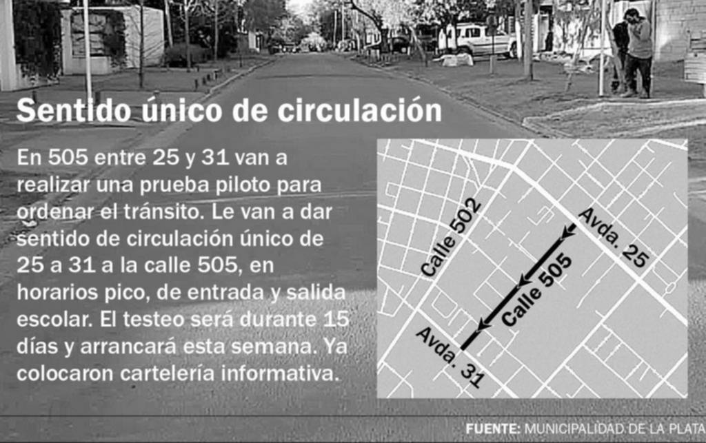Reordenamiento vial y restricción para estacionar en 505 de 25 a 31