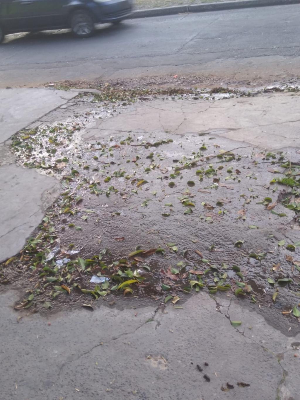 Crece una pérdida de agua en diagonal 73, 116 y 117
