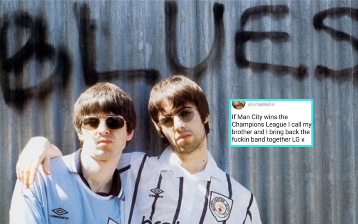 Hinchas del Manchester City presionan a Oasis, tras ganar la Champions League